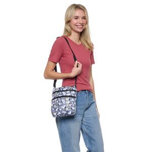 Women's Snoopy Passport Bag Travel Crossbody Purse Woodstock Passport Bag Gray